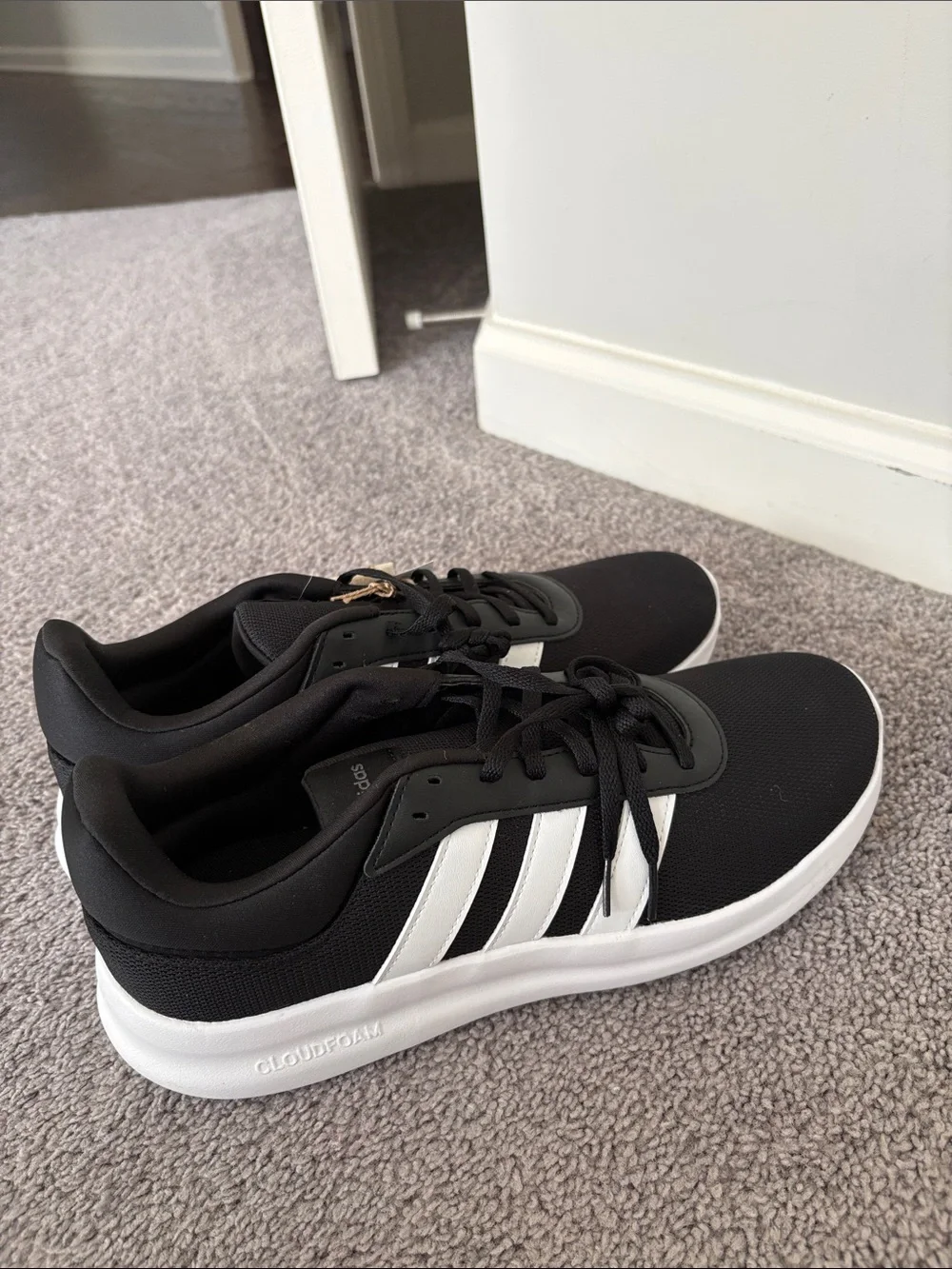 Adidas Lite Racer 4.0 Core Black Core White Mens Athletic Sneakers